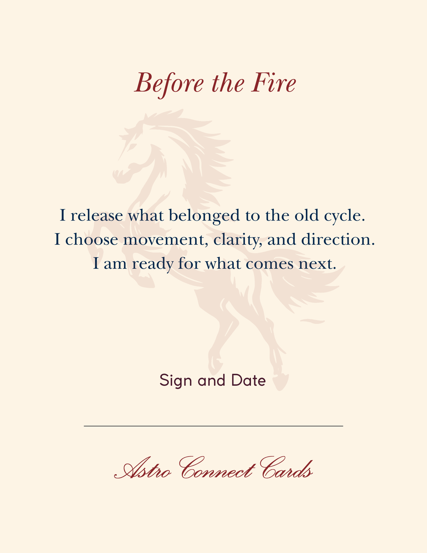 (Digital) 10 Day Reset Fire Horse Version. For the next version of you!