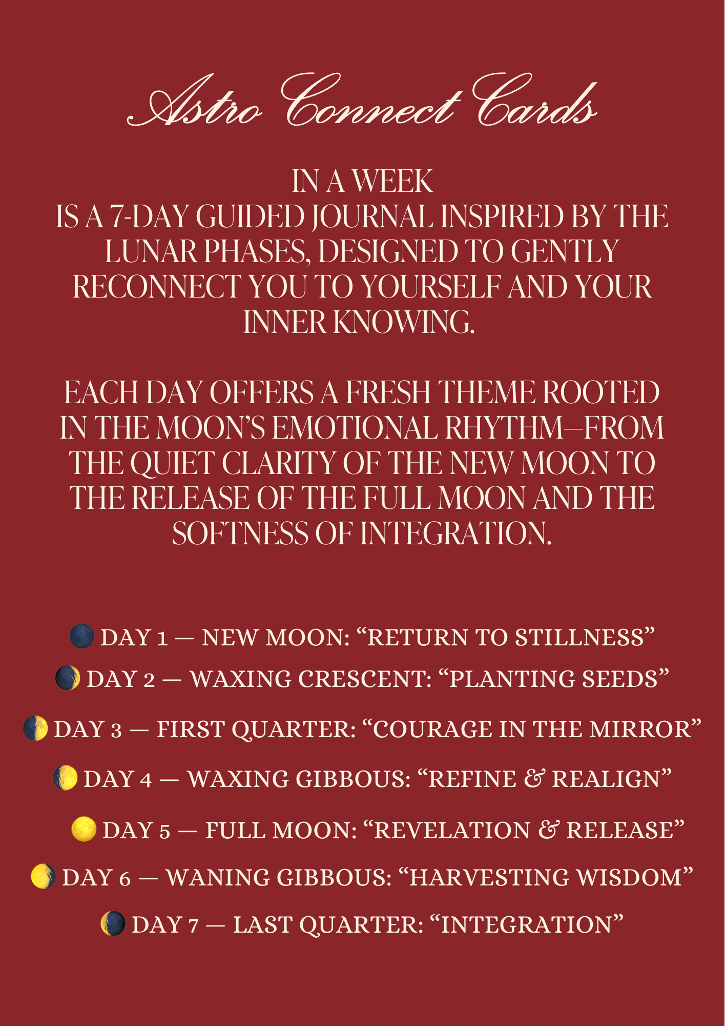 "In a Week" Journal